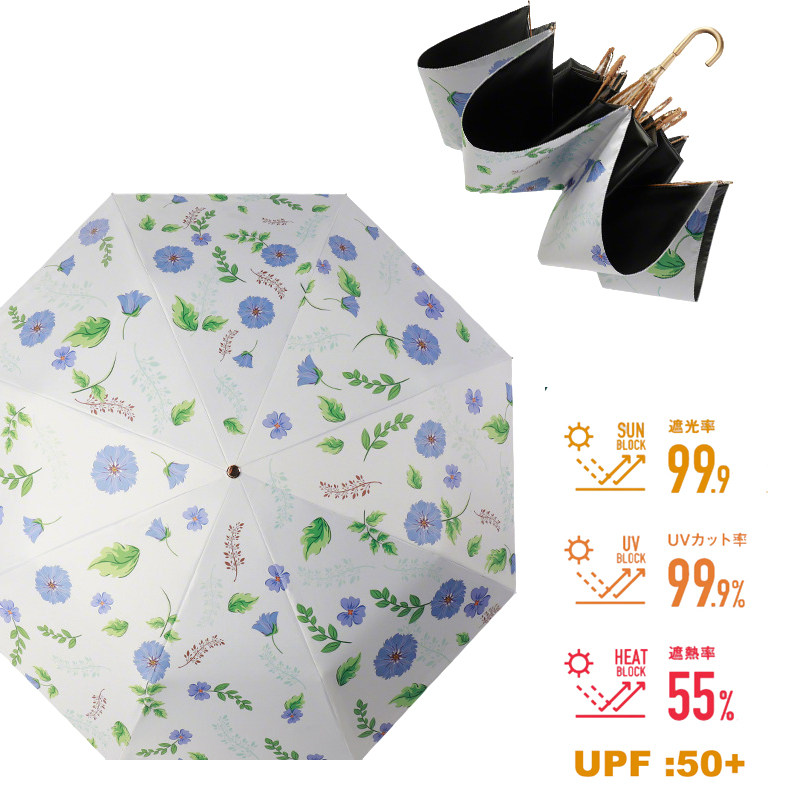 3-tier Folding Umbrella Heat Shielding Parasol UPF50+